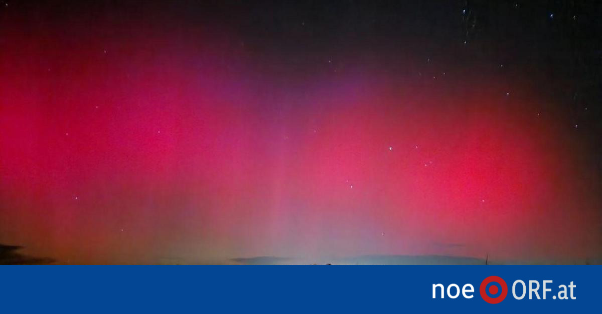 Rare northern lights turned the night sky red